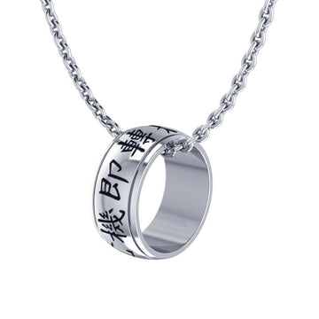 Crisis Is Opportunity Ring Necklace Set TSE024 - Jewelry